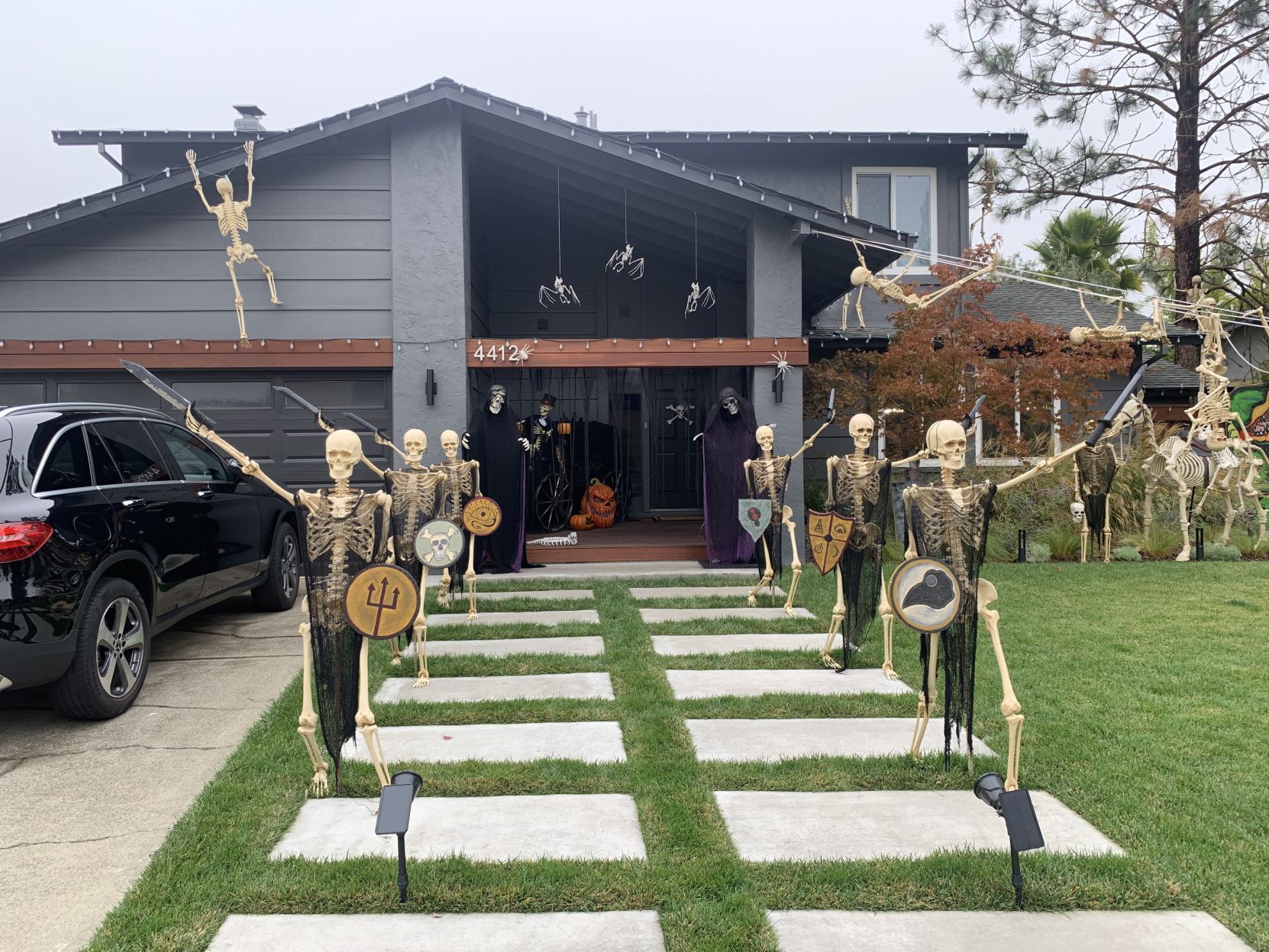 Skeletons take over Napa house for Halloween